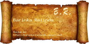 Barinka Relinda névjegykártya