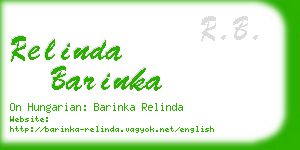 relinda barinka business card